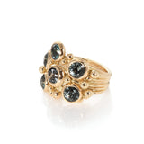 Spinel Gold Cluster Ring