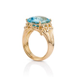 Aquamarine Cushion Ring