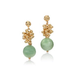 Jadeite Gold Drop Earrings