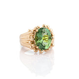 Oval Green Tourmaline Ring