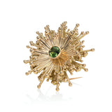 Rotating Green Tourmaline Brooch