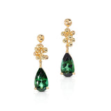 Green Tourmaline Pear Earrings