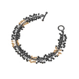 Black Silver and Gold Bracelet