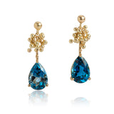 Pear London Blue Topaz Earrings