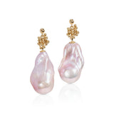 Baroque pink pearl Earrings