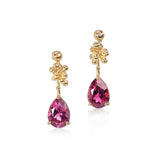 Pink Tourmaline Pear Earrings