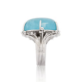 Aquamarine Platinum Ring