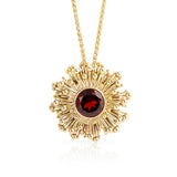 Garnet Sunray Brooch and Pendant