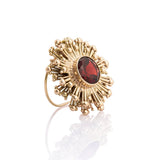 Garnet Sunray Brooch and Pendant