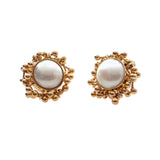 Pearl Gold Stud Earrings