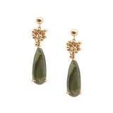 Cabochon Green Tourmaline Earrings