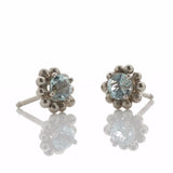 White Gold Beryl Stud Earrings